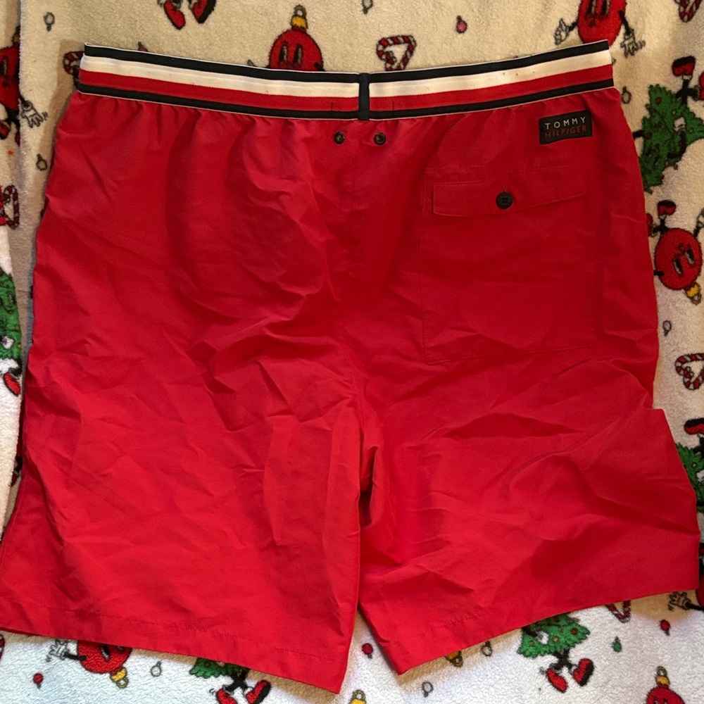 Tommy Hilfiger Bold Red Swim Trunks - Picture 3 of 3